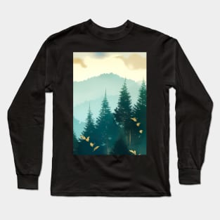 Foggy Forest Long Sleeve T-Shirt